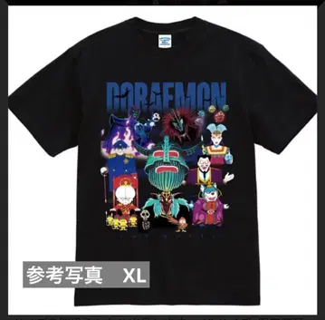 영화 도라에몽 세계전 적 캐릭터 T셔츠 블랙 XL