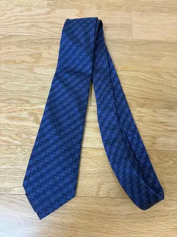 폴 스미스 네이비 체크 무늬 넥타이