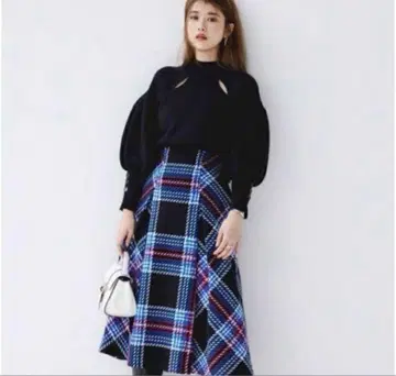 스나이델 SNIDEL 로빙 체크 스커트 (BLU) 1/M