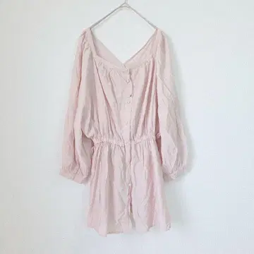 natural couture 핑크 튜닉 F 긴팔 V넥