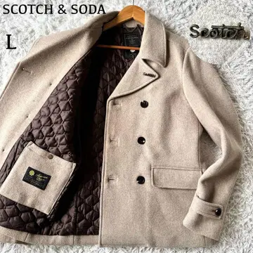 컨디션 최상 스코치&소다 더블 피코트 충전솜 퀼팅 L 베이지