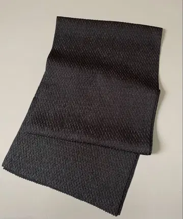 [ 새상품 ] 오비 장식 천 폴리에스테르 은통과 부클레 직조 블랙 컬러