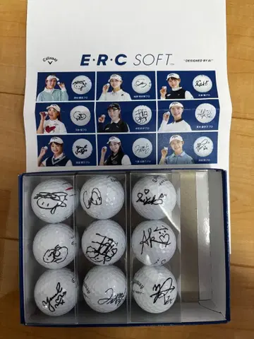 캘러웨이 계약 여자 프로 친필 사인 골프공 9개 세트