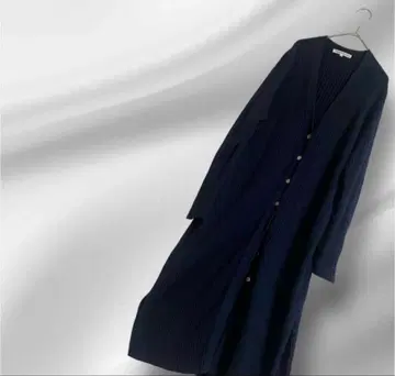 빅 사이즈! 23구 리브 니트 가디건 44 네이비