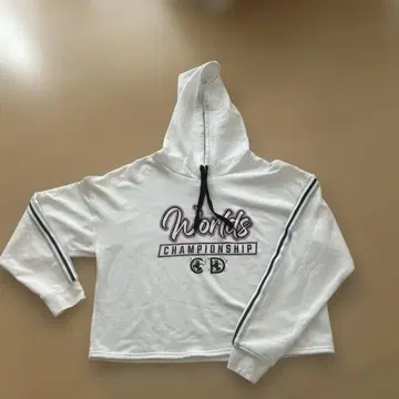 화이트 후드티 M