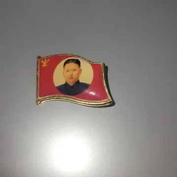 김정은 핀 배지 깃발 디자인