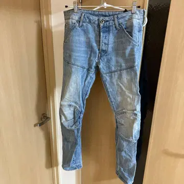 지스타 로우 슬림핏 데님 라이트 블루