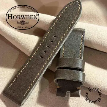 hor-238 HORWEEN 바이슨 그레이 시계 벨트 러그폭 24mm