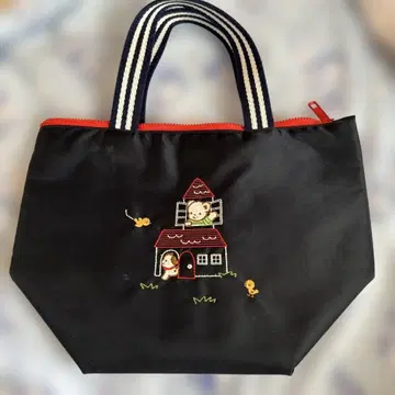 패밀리아 토트백 도시락 가방 보냉 보온 가방 네이비