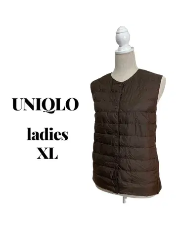 UNIQLO 유니클로 울트라 라이트 다운 베스트 이너 다운 브라운 XL