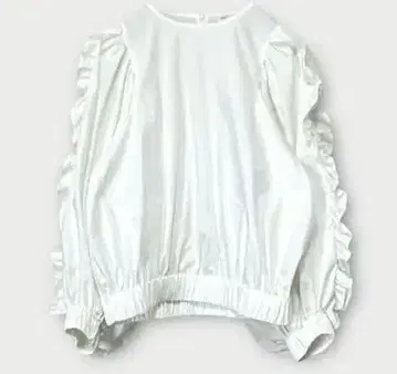 프릴 슬리브 블라우스 긴팔 블라우스 개더