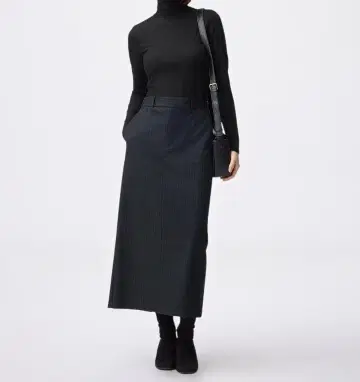 다크 네이비 스트라이프 타이트 스커트 3XL