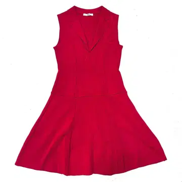 르네(RENE) 빨간색 슬리브리스 니트 원피스 빨간색 36