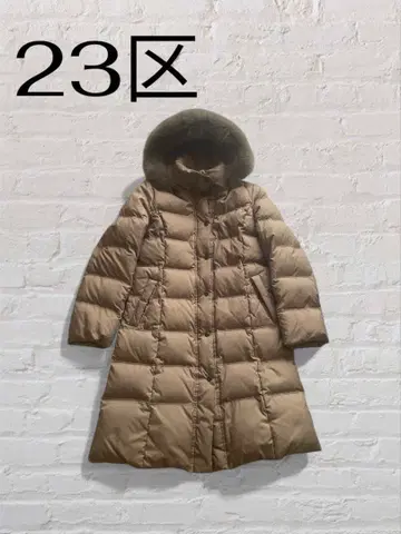 23구 후드 부착 다운 코트 M