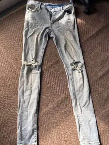 데미지 가공 스키니 데님 30