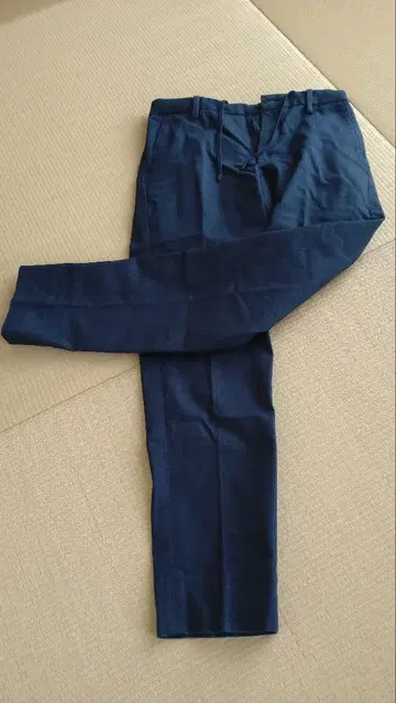 글로벌 워크 네이비 코튼 혼방 슬랙스