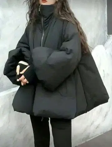 블랙 겨울용 패딩 자켓 빅 사이즈