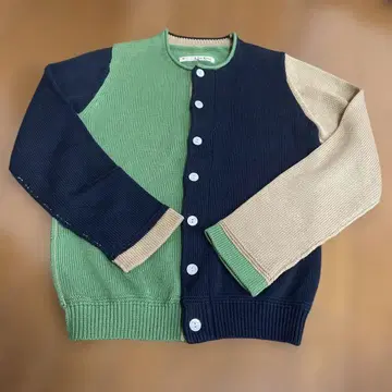 다색 니트 가디건 긴팔