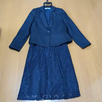 네이비 레이스 원피스 수트