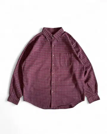 90s LANDS'END check shirt