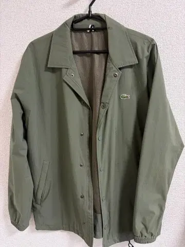 LACOSTE 올리브 그린 나일론 자켓 M