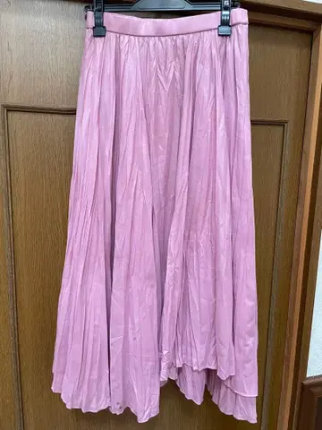 새상품급 CELFORD 셀포드 핑크 플리츠 롱 스커트 38