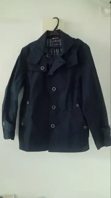 PLUS ONE 네이비 더블 브레스트 코트 M