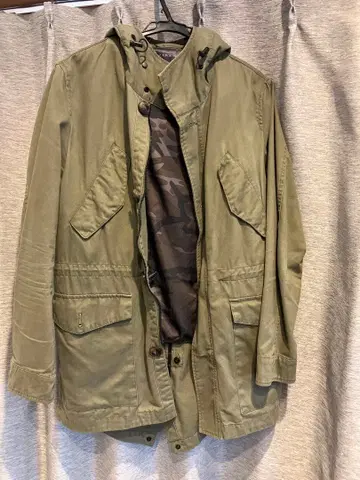 ZARA MAN 후드 부착 모즈 코트