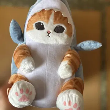 고양이와 상어 봉제 인형 약 30cm 모프 샌드