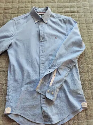 TOMMY HILFIGER 스트레치 옥스퍼드 셔츠 (라이트 블루)