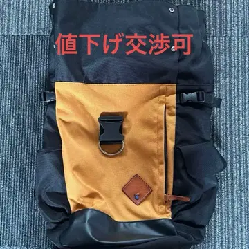 백팩 백팩 블랙과 브라운 캔버스