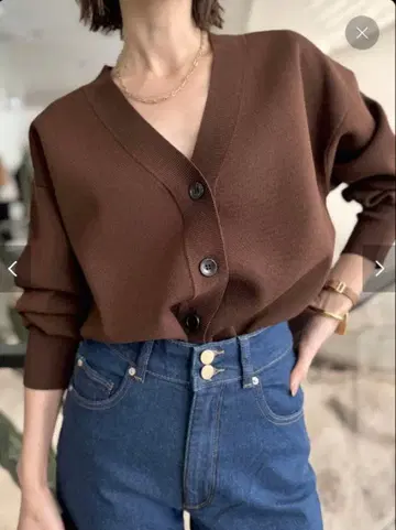 라빠르망 Knit Vneck Cardigan 브라운