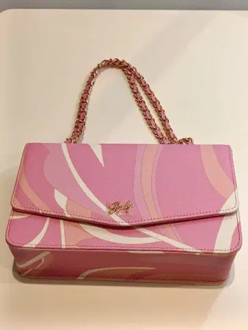 Rady 마블 패턴 체인 백 핑크