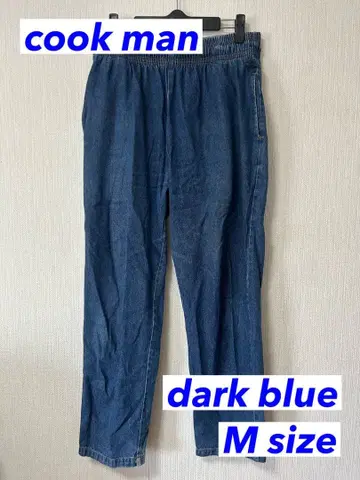 Cookman 데님 팬츠 다크 블루 M 사이즈