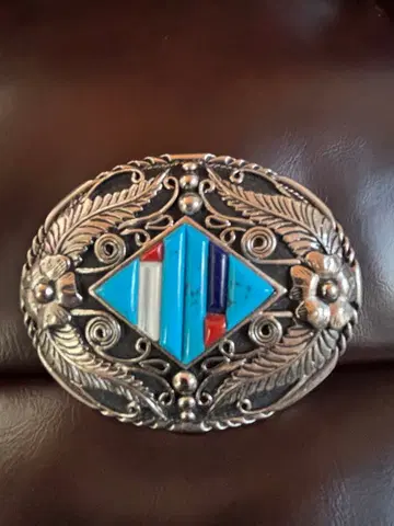 레어 SSI USA제 터콰이즈 스톤 실버 버클