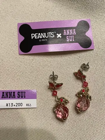 ANNA SUI 피어스 PEANUTS 콜라보 스누피 피어스, 새상품