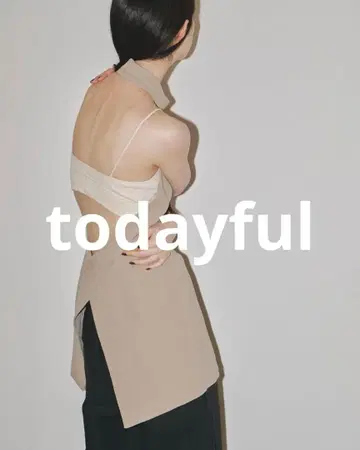 todayful Halterneck Apron Tops