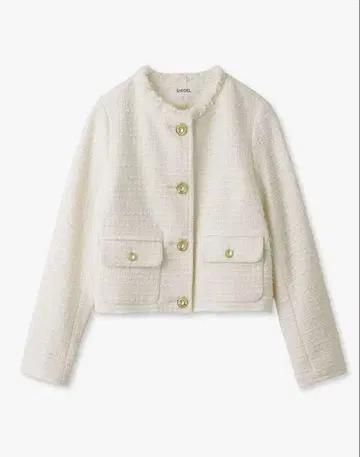 SNIDEL 미들 트위드 자켓 SWFJ241062 화이트