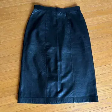 램 가죽 타이트 스커트 블랙 11