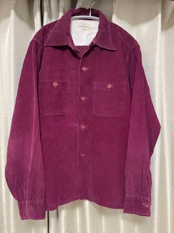 40s~50s 구름 택 Pilgrim 코듀로이 오픈 카라 셔츠