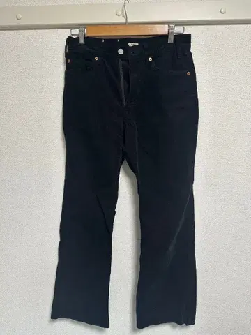 NOWOS 블랙 코듀로이 팬츠 nowos