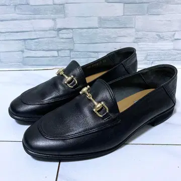 새상품급 루타롱리즈 홀스빗 로퍼 천연 가죽 블랙 23.5cm