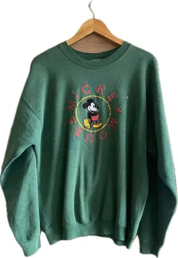 미키마우스 그린 맨투맨