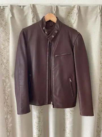 [천연 가죽] 싱글 라이더 자켓 | 다크 브라운