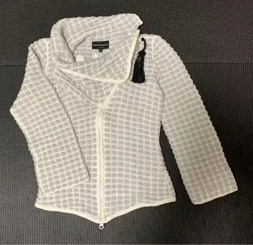 EMPORIO ARMANI 메쉬 체크 무늬 스웨터