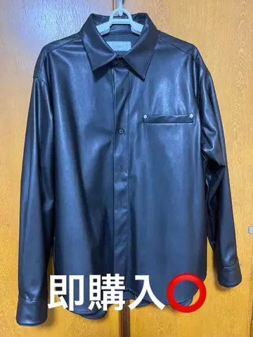 블랙 가죽 셔츠 XXS 사이즈 ADRER