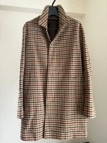 [ 새상품급 ] 매킨토시 클럽 체크 울 코트 L