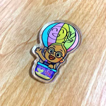 정품 시부야 란마루 아크릴 배지 클립