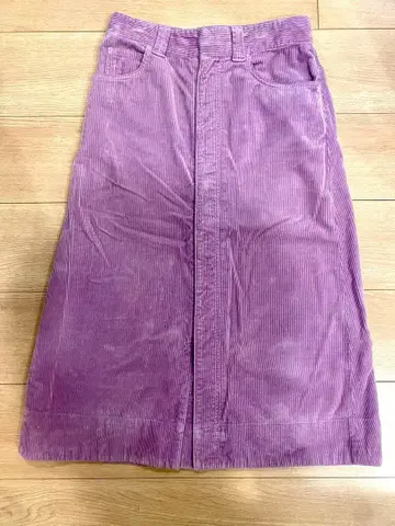ESTNATION 코듀로이 퍼플 타이트 스커트