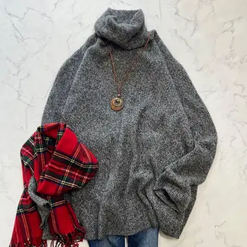 새상품급 바토너 터틀 니트 원피스 캐시미어 폭스 포근한